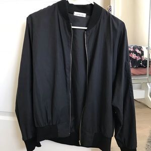 Light Black Bomber Jacket